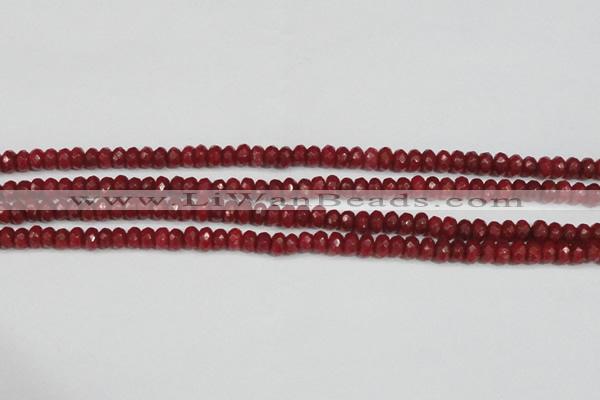 CCN4127 15.5 inches 4*6mm faceted rondelle candy jade beads