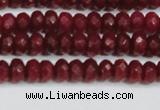 CCN4128 15.5 inches 4*6mm faceted rondelle candy jade beads