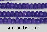 CCN4131 15.5 inches 4*6mm faceted rondelle candy jade beads