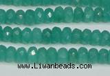 CCN4137 15.5 inches 4*6mm faceted rondelle candy jade beads