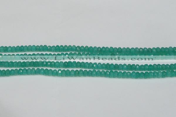 CCN4137 15.5 inches 4*6mm faceted rondelle candy jade beads