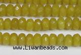 CCN4139 15.5 inches 4*6mm faceted rondelle candy jade beads