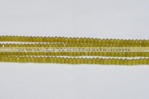 CCN4139 15.5 inches 4*6mm faceted rondelle candy jade beads