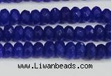 CCN4142 15.5 inches 4*6mm faceted rondelle candy jade beads