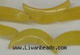 CCN415 15.5 inches 8*30mm curved moon candy jade beads wholesale