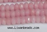 CCN4154 15.5 inches 5*8mm faceted rondelle candy jade beads