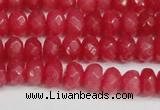 CCN4157 15.5 inches 5*8mm faceted rondelle candy jade beads