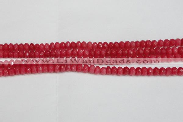 CCN4157 15.5 inches 5*8mm faceted rondelle candy jade beads