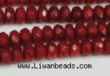 CCN4158 15.5 inches 5*8mm faceted rondelle candy jade beads