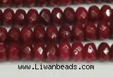 CCN4159 15.5 inches 5*8mm faceted rondelle candy jade beads