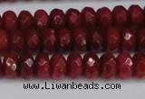 CCN4160 15.5 inches 5*8mm faceted rondelle candy jade beads