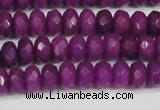 CCN4162 15.5 inches 5*8mm faceted rondelle candy jade beads