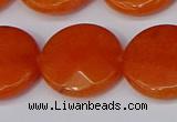 CCN4182 15.5 inches 20mm faceted coin candy jade beads wholesale