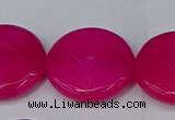 CCN4185 15.5 inches 20mm faceted coin candy jade beads wholesale