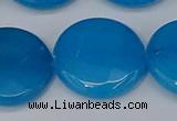 CCN4187 15.5 inches 20mm faceted coin candy jade beads wholesale