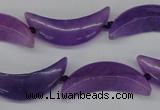 CCN419 15.5 inches 8*30mm curved moon candy jade beads wholesale