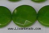 CCN4191 15.5 inches 20mm faceted coin candy jade beads wholesale