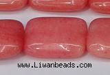 CCN4196 15.5 inches 18*25mm rectangle candy jade beads wholesale