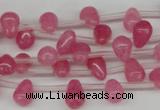 CCN434 15.5 inches Top-drilled 6*9mm teardrop candy jade beads