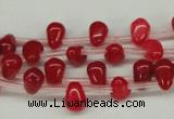 CCN437 15.5 inches Top-drilled 6*9mm teardrop candy jade beads