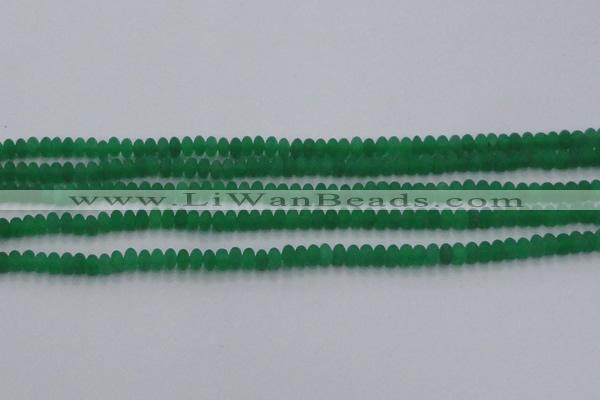 CCN4503 15.5 inches 3*5mm rondelle matte candy jade beads