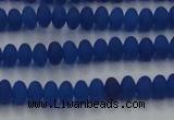 CCN4507 15.5 inches 3*5mm rondelle matte candy jade beads