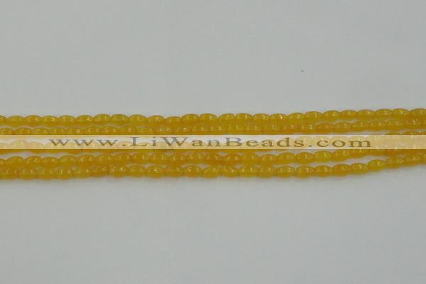 CCN4518 15.5 inches 4*6mm rice candy jade beads wholesale