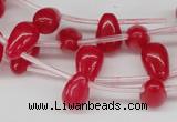 CCN452 15.5 inches Top-drilled 8*12mm teardrop candy jade beads