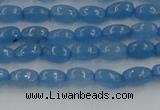 CCN4521 15.5 inches 4*6mm rice candy jade beads wholesale