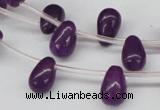 CCN454 15.5 inches Top-drilled 8*12mm teardrop candy jade beads