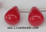 CCN466 15.5 inches Top-drilled 18*25mm teardrop candy jade beads