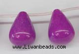 CCN467 15.5 inches Top-drilled 18*25mm teardrop candy jade beads