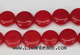 CCN476 15.5 inches 12mm flat round candy jade beads wholesale