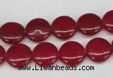 CCN477 15.5 inches 12mm flat round candy jade beads wholesale