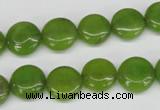 CCN482 15.5 inches 12mm flat round candy jade beads wholesale