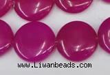 CCN499 15.5 inches 20mm flat round candy jade beads wholesale