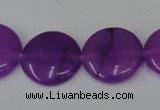 CCN501 15.5 inches 20mm flat round candy jade beads wholesale