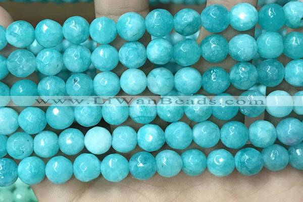 CCN5053 15.5 inches 8mm & 10mm faceted round candy jade beads