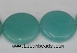 CCN507 15.5 inches 25mm flat round candy jade beads wholesale