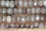 CCN5107 15 inches 3*4mm faceted rondelle candy jade beads