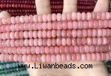 CCN5139 15 inches 5*8mm faceted rondelle candy jade beads