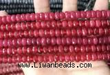 CCN5143 15 inches 5*8mm faceted rondelle candy jade beads