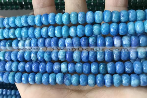 CCN5153 15 inches 5*8mm faceted rondelle candy jade beads