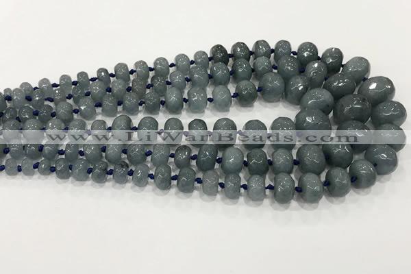 CCN5176 5*8mm - 14*20mm faceted rondelle candy jade beads