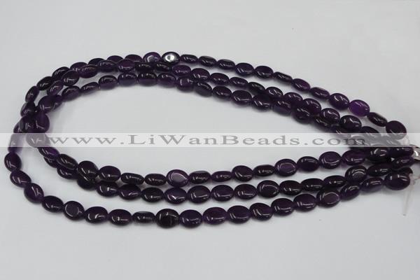 CCN519 15.5 inches 8*10mm oval candy jade beads wholesale