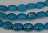 CCN521 15.5 inches 8*10mm oval candy jade beads wholesale