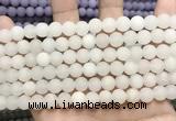 CCN5575 15 inches 8mm round matte candy jade beads Wholesale