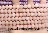 CCN5584 15 inches 8mm round matte candy jade beads Wholesale