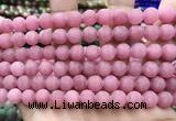 CCN5594 15 inches 8mm round matte candy jade beads Wholesale