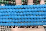 CCN5605 15 inches 8mm round matte candy jade beads Wholesale